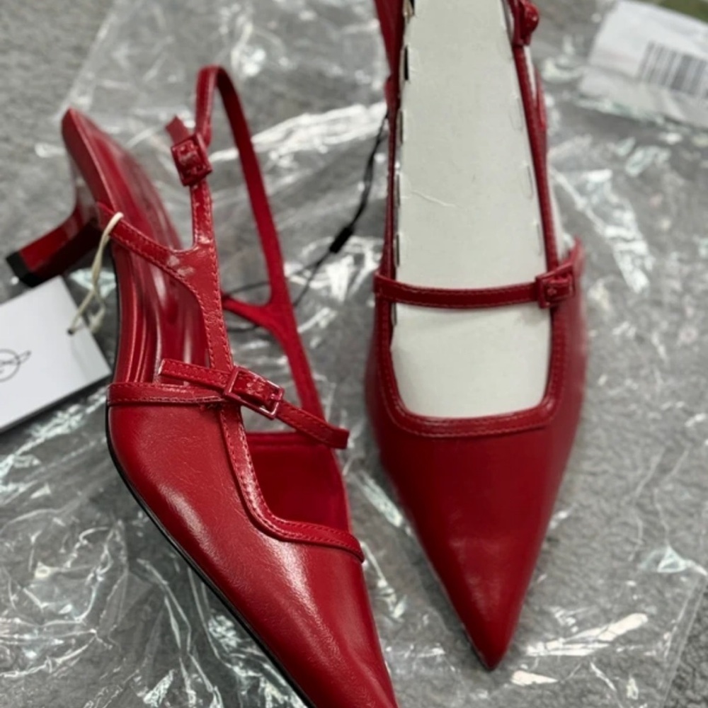 Stradivarius Scarlet Slingback Heels